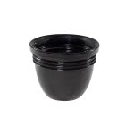 Pot de fleurs rond en plastique bombay d. 50 cm 25l noir