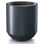 Pot de fleurs rond en plastique heos h. 44 cm anthracite