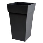 Pot haut carr toscane l 39 x h. 65cm anthracite 62l