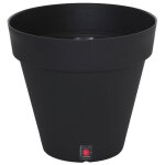 Pot rond en plastique à reserve d'eau loft 50l d. 49 cm noir Pot rond en plastique à reserve d'eau loft 50l d. 49 cm noir