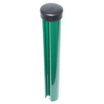 Poteau clture rond  crmaillre vert  48mm hauteur 2m50