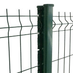 Poteau  encoches pour panneau rigide h 1. 30 m vert