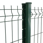Poteau  encoches pour panneau rigide h 1. 50 m vert