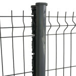Poteau  encoches pour panneau rigide h 1. 70 m gris