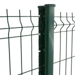 Poteau  encoches pour panneau rigide h 1. 70 m vert