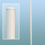 Poteau pour panneau diamètre 48 mm h 1. 50 m blanc Poteau pour panneau diamètre 48 mm h 1. 50 m blanc