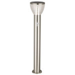 Potelet solaire avec dtecteur gris mtal 80 cm valla