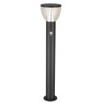 Potelet solaire avec dtecteur noir 80 cm valla