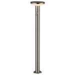 Potelet solaire rond design avec dtecteur gris mtal 80 cm dalby