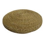 Pouf en fibre vgtale tresse rond 60 cm abu