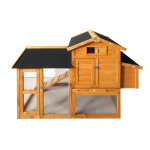 Poulailler bois avec enclos oofarmer marron 2  4 poules