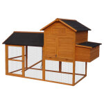 Poulailler en bois avec enclos oofarmer xl 6  7 poules
