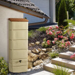 Rcuprateur eau mural beige 300 let raccord chneau inclus