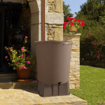 Rcuprateur d'eau de pluie rond 200 litres. (couleur: taupe)