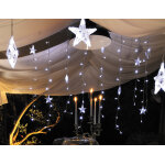Rideau toiles led blanches 8 descentes blachre