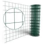 Rouleau grillage soud 20m x h. 1, 2m vert maille 100x100mm