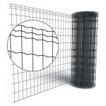 Rouleau grillage soud 25m x h. 1, 2m gris maille 100x50 fil 2, 5mm