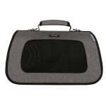 Sac de transport pliable pour chat chien m 40x24x25 cm gris