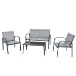 Salon bas de jardin anthracite nazar