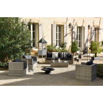 Salon bas de jardin rsine tresse gris kassandra