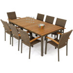Salon de jardin marbella 2 m et 8 fauteuils barcelona