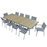 Salon de jardin sandino : table 240 300 cm et 10 fauteuils Salon de jardin sandino : table 240 300 cm et 10 fauteuils