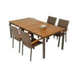 Salon de jardin: table 150 cm marbella et 4 fauteuils barcelona Salon de jardin: table 150 cm marbella et 4 fauteuils barcelona