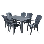 Salon de jardin : table futura 1m65 et 6 fauteuils santorini