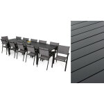 Salon de jardin: table malaga 2 3m et 12 fauteuils tunis gris Salon de jardin: table malaga 2 3m et 12 fauteuils tunis gris
