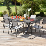 Salon de jardin: table messine et 6 fauteuils antibes Salon de jardin: table messine et 6 fauteuils antibes