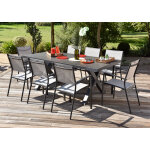 Salon de jardin: table messine et 8 fauteuils antibes Salon de jardin: table messine et 8 fauteuils antibes