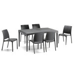 Salon de jardin: table rsine 150 cm oslo et 6 chaises