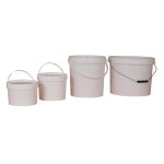 Seau en plastique blanc pour miel avec couvercle 5kg