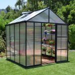 Serre premium glory anthracite 6m et extension 8x8
