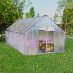 Serre de jardin polycarbonate 14, 4m avec base