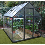 Serre de jardin polycarbonate transparent 4, 6m anthracite