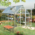Serre de jardin polycarbonate transparent 5, 7m
