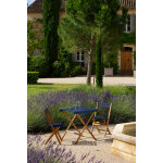 Salon de jardin bois pliable bleu marine lao