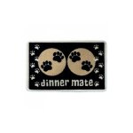 Set de table pour chiens et chiots dinner noir wouapy, 60 x 40 cm