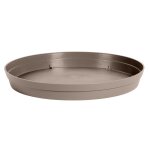 Soucoupe toscane ronde 22, 5 cm taupe