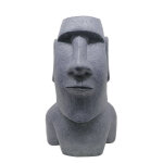 Statuette ile de pque en magnsie tak l 38 x h 60 cm gris
