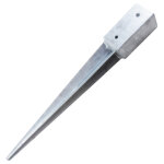Support acier pour poteaux  enfoncer 91 x 91 x 750 mm