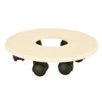 Support roulant encastrable blanc diamtre 19 cm 4 roulettes