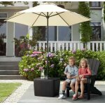 Table d'appoint en rsine avec trou parasol luzon