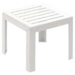 Table basse de jardin rsine blanche miami
