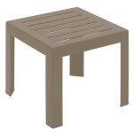 Table basse de jardin en rsine polypropylne taupe 40 cm miami