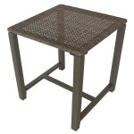 Table basse de jardin en rsine tress taupe barcelona