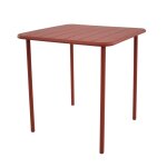 Table de jardin en acier 70 cm terracotta millor