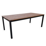 Table de jardin aluminium eucalyptus 2 m pour 8 personnes barcelona