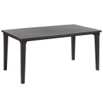 Table de jardin en rsine polypropylne graphite 165 cm futura